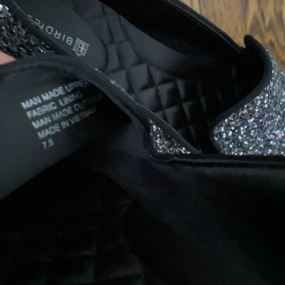 Birdies The Starling Gunmetal Glitter metallic black silver loafer flats 7.5 - Picture 8 of 10